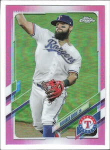 2021 Topps Chrome Rougned Odor PINK REFRACTOR #3 Texas Rangers - Picture 1 of 1