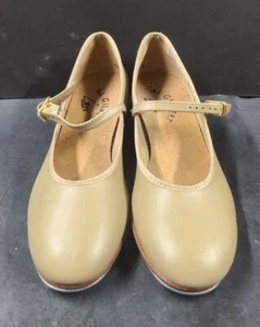 Zapatos de baile Leo Al Gilbert Tap bronceados para niñas o mujer talla 5,5M con tacón de 1 - Imagen 1 de 11