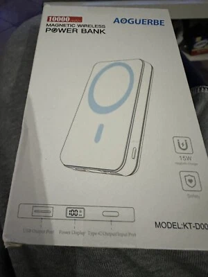 Power Bank 10000mAh , AOGUERBE Caricabatterie Portatile, Wireless Magnetico... - Immagine 1 di 4