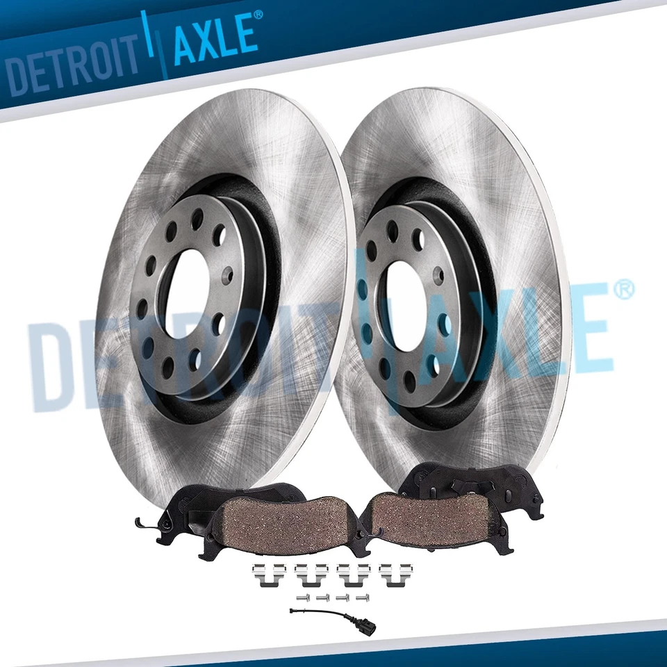 Kit de pastilhas de freio de cerâmica rotores de disco traseiros para 2007-2009 Volkswagen Jetta GTI EOS - Imagem 1 de 4