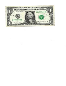 2017-$1.DOLLOR NOTE WITH FANCY NUMBERS (04777440) GREAT BILL. - Picture 1 of 2