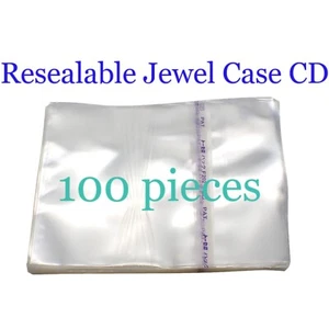Resealable Outer Replacement Plastic Sleeves for CD Jewel Cases 100 pieces - Picture 1 of 4