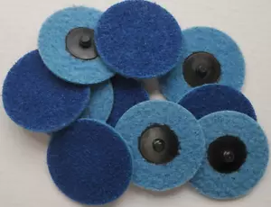APOLLO TEX 10 TWIST ON 3" VFN FINE ROLL LOCK DISC SANDING ABRASIVE GRINDING PADS - Picture 1 of 3