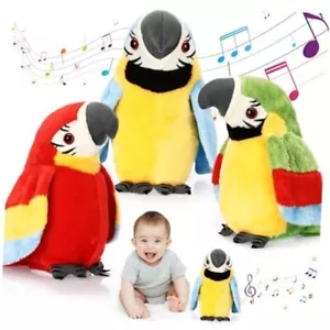 3 Pcs 8.6 inch Talking Parrot Toy for Kids Repeat What You Say Talking Macaw - Picture 1 of 8