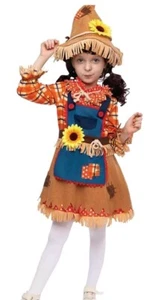 Sunflower Sweet Scarecrow Costume for Girls Kids, Pumpkin Scarecrow Dress Outfit - Picture 1 of 4