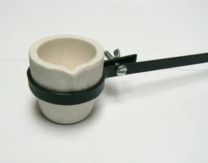 Mango de fusión de crisol para portaplatos de taza redonda oro plata cobre solo pinza - Imagen 1 de 2