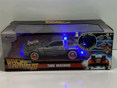 Back to the Future Part III Delorean with Lights Time Machine 1:24 Jada 32166 - Image 1 of 4