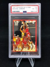 Michael Jordan Abdul Jabbar 1987 Gigantes de la NBA #35 Sticker Card PSA 4 READ