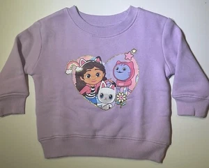 Neu mit Etikett Gabby’s Dollhouse lila Fleece-Sweatshirt 12 m Gabby Pandy DJ Jumping Beans - Bild 1 von 2