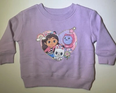 NUEVO CON ETIQUETAS Gabby’s Dollhouse Sudadera polar púrpura 12m Gabby Pandy DJ Jumping Beans Foto 1 de 2