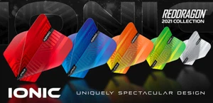 3,6,9,12,15 Red Dragon Ionic Hardcore Dart Flights 1,2,3,4,5 Sets ab 1,93€/Set - Bild 1 von 6