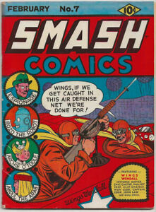 SMASH COMICS #7 (Feb. 1940) -- HISTORIC! Signed by Will Eisner!
