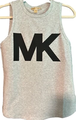 Camiseta Top Michael Kors Gris Negro Logo Mujer Nueva con Etiquetas, Talla S,M, XL, Ret. $88.00 Foto 1 de 4