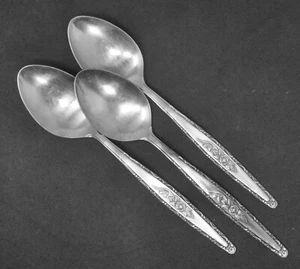Stylecraft SYF2 Stainless Japan Rose Pattern Teaspoon set of 3. 6 3/8" Long - Picture 1 of 1
