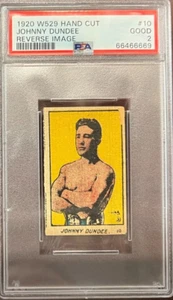 1920 W529 JOHNNY DUNDEE REVERSE IMAGE RC BOXING HOF PSA 2 POP 1 ONLY ONE HIGHER - Bild 1 von 2