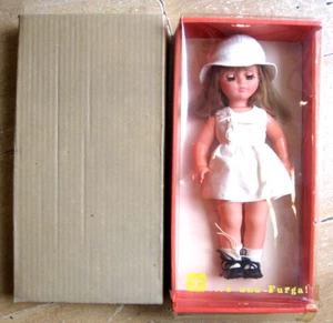 BAMBOLA FURGA - VINTAGE DOLL - ALTEZZA 27cm - ANNI 50 - CON SCATOLA ORIGINALE - Imagen 1 de 6