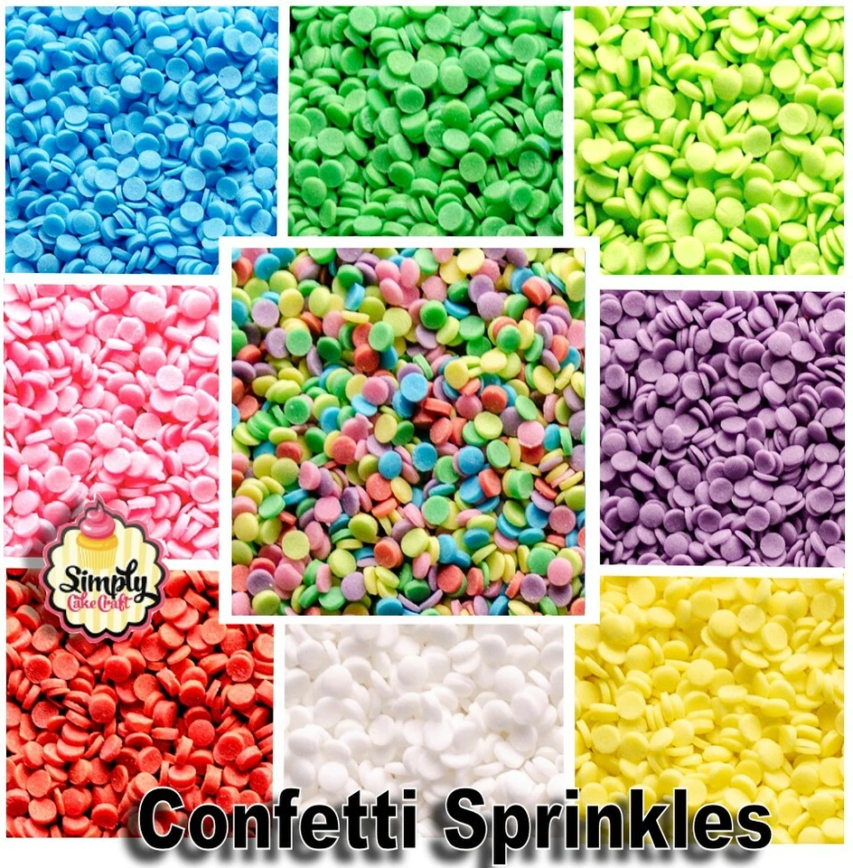 Confetti Sprinkles Cake Decoration Cupcake Edible Matt Sugar Sequines Funfetti - Image 1 of 1