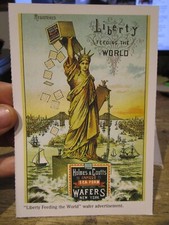 S4 NEW YORK CITY Postcard Statue of Liberty Feeding the World Holmes Coutts Co.