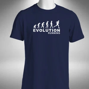 Running Evolution T-Shirt Funny Jogger Runner Jog Run Marathon - Picture 1 of 6