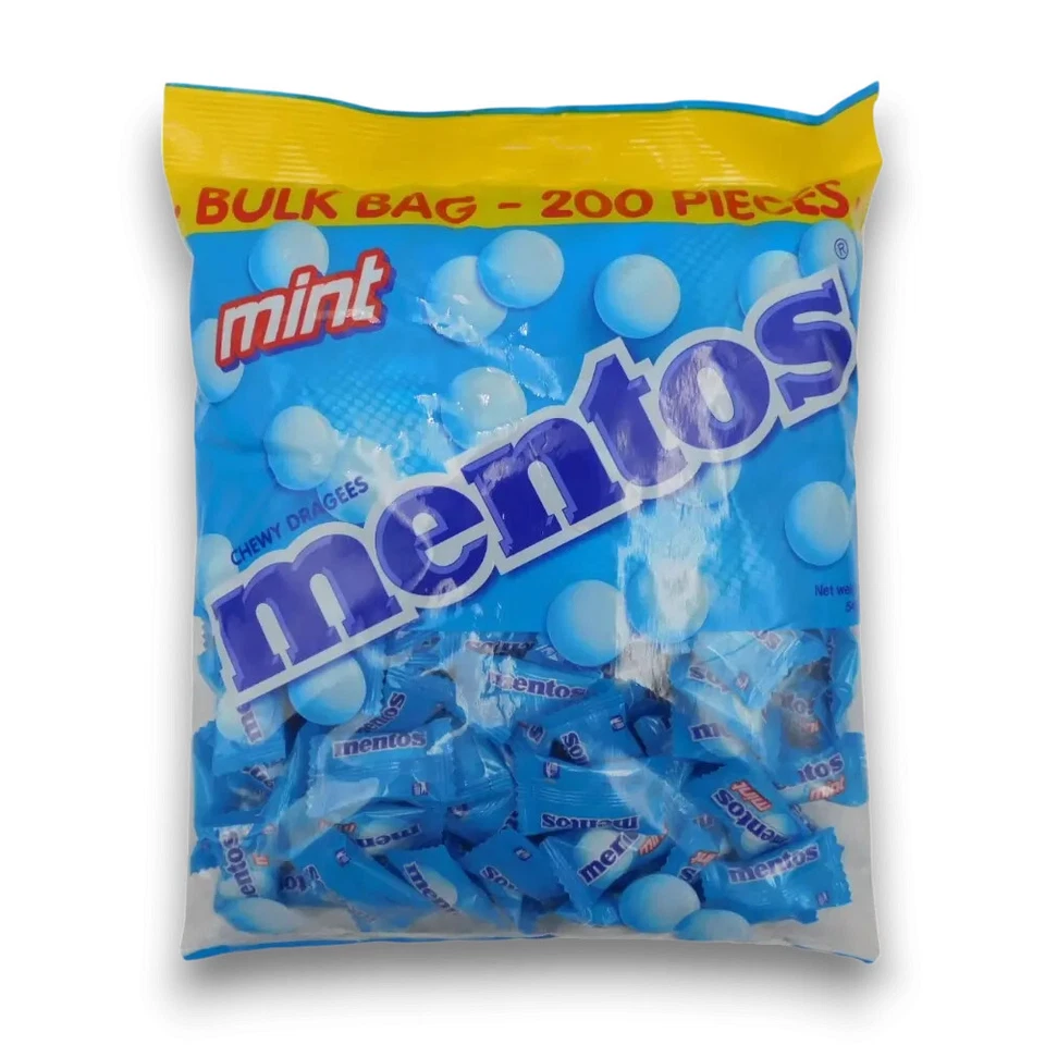 Mentos MINT 200pack Blue Minty Lollies Wrap Candy Buffet