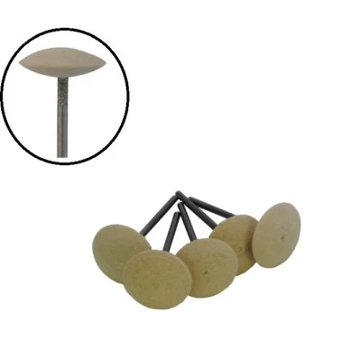 FITS DREMEL & ROTACRAFT 5 x Mounted Hard Felt Buffing Discs, 2.35mm Shank, Rotary Dremel Drill. X8152