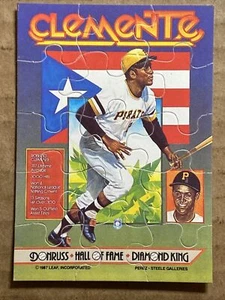 ROBERTO CLEMENTE 1987 DONRUSS PUZZLE, MINI PUZZLE Y TARJETA DE ROMPECABEZAS - Imagen 1 de 1