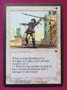 Magic The Gathering FALLEN EMPIRES ICATIAN JAVELINEERS BENSON tarjeta blanca Magic The Gathering - Imagen 1 de 2