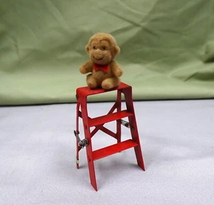Vintage Russ and Berrie Monkey on a Red Ladder - Picture 1 of 4
