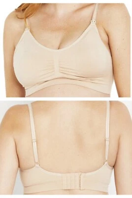 NWT Motherhood Maternity Nude Nursing Pumping Seamless Bra Size Large - Image 1 of 4