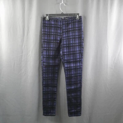 Forever 21 Womens Pants 25 Blue Plaid Grunge Schoolgirl Punk Edgy Y2K Retro NEW — 第 1/4 张图片