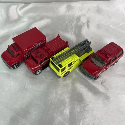 Matchbox Mix Of 4 Dennis Sabre Ladder Truck *sawblade wheels +3 Others - Image 1 of 4