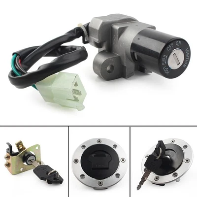 Ignition Switch Fuel Gas Cap Seat Lock Key For Suzuki GSXR 1000 SV650 1999-2002 - Image 1 of 4