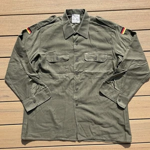 Vintage 1991 Bekleidungswerk German Military Button Up Shirt Green Jacket Sz XL? - Picture 1 of 7