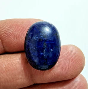 Piedra de joyería de 27 crt AAA+ calidad Madagascar zafiro azul cabujón forma ovalada - Imagen 1 de 6