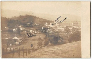 Antique RPPC NOVATO, CA Marin County Railroad Depot Church 1910s Butner Photo - Picture 1 of 2