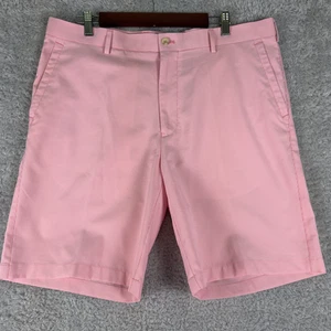 Peter Millar Crown Sport Shorts Mens 38 Pink Pinstripe Performance Golf Outdoor - Picture 1 of 9