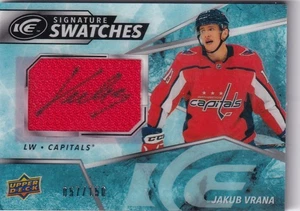 2019-20 Upper Deck Ice Signature Swatches #SWJV Jakub Vrana 57/150 - Picture 1 of 2