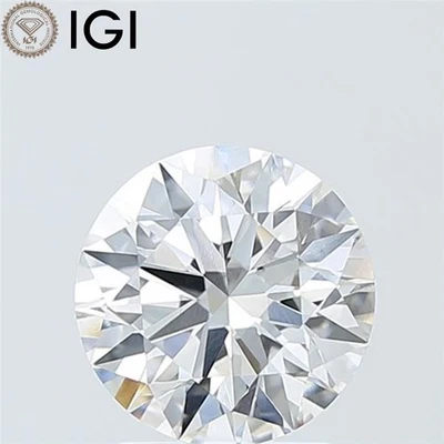 2.10 Carat Round Shape CVD Lab Grown Diamond IGI Certified F Color VVS2 Clarity - Image 1 of 4