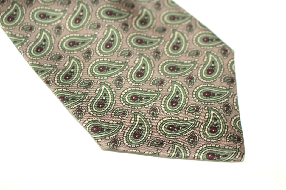 Corbata de seda BIANCHI hecha en Italia F83758 Foto 1 de 4