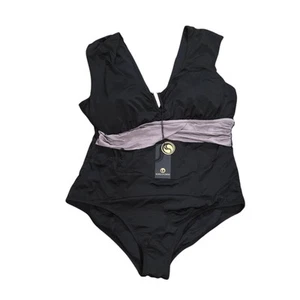 Womens Plus Size Sorella Swimwear Swimsuit One Piece New Wide Strap No Underwire - Picture 1 of 4