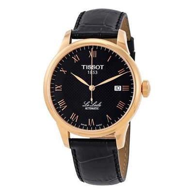 Tissot Lwe Locle Auto Rose Gold Case Black Dial Men's Watch T41542353 - Image 1 of 2