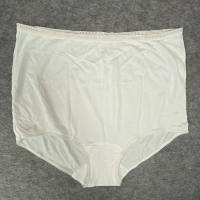 Vintage Sears Underwear Panties Size 7 White Nylon Acetate Mushroom Gusset USA - Image 1 of 4