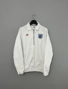 Vintage Umbro 00s England Football Jacket Soccer Track Drill Top 1/4 Zip Size XL - Picture 1 of 7