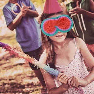 Pinata Blindfold Paper Multicolor for Girls Boys with Elastic Band Eye - Picture 1 of 6
