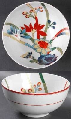 RARO 4 RALPH LAUREN *CUPÉ Pagoda Rojo Blanco *TAZONES DE CEREALES FLORALES Inspirados en Asia Foto 1 de 4