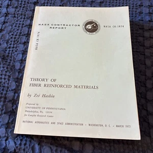 Theory Of Fiber Reinforced Materials Zvi Hashin 1972 NASA  Rare Aviation Space - Picture 1 of 15