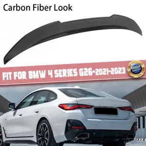 ALERÓN MALETERO DE FIBRA DE CARBONO PARA 21+ BMW G26 430i GRAN COUPÉ i4 M4 ESTILO HIGHKICK - Imagen 1 de 8
