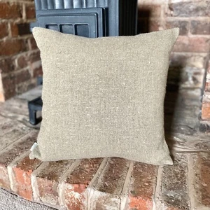 1143. Handmade Plain Rustic Stonewashed 100% Linen Cushion Cover. Various sizes - Picture 1 of 7