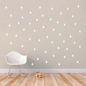Raindrops Wall Decal Set - Nursery, Kids, Bedroom, Playroom, Wall Sticker - Picture 1 of 1