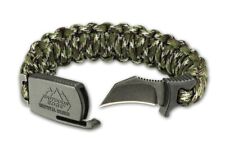 Outdoor Edge Para Claw Large Camo 550 Paracord Bracelet 8cr13mov Stainless Blade